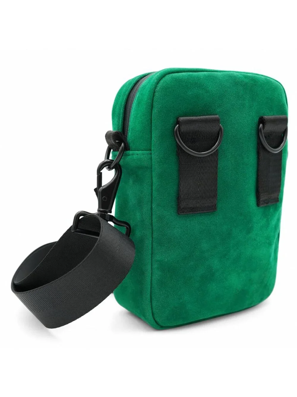 Stash Bag Odor Resistant Unisex Cross Body Sling Bag, Suede Daypack Green